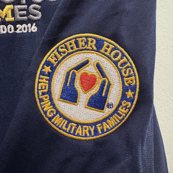 Nike Invictus Games Jacket Mens Large Blue USA Orlando 2016 Fisher House Flag - Picture 9 of 16